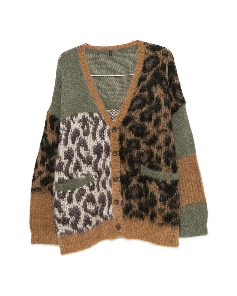 R13 Leopard-print Cardigan Brown