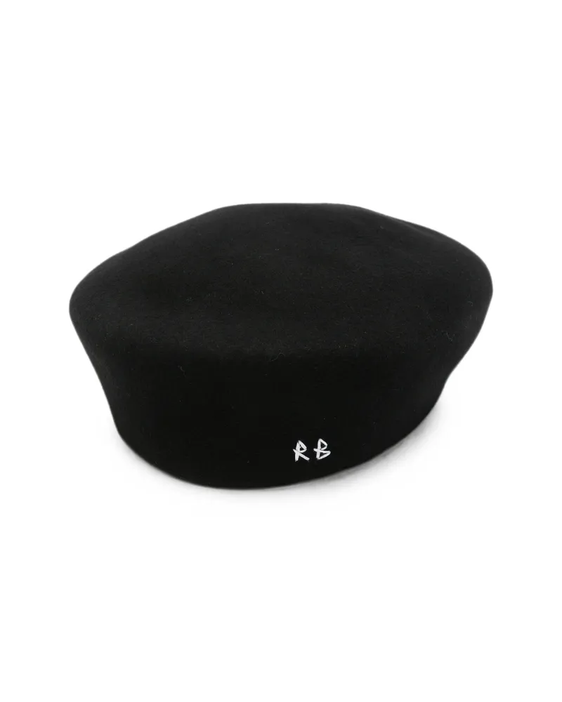 RUSLAN BAGINSKIY Logo-embroidered Beret Black