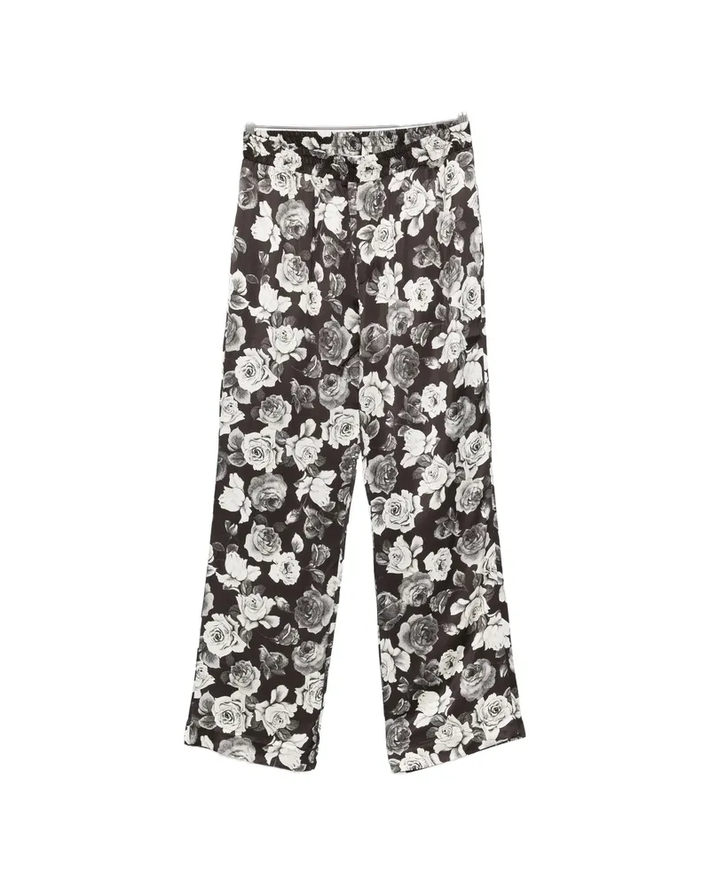 Ernest W. Baker Floral-print Trousers Black