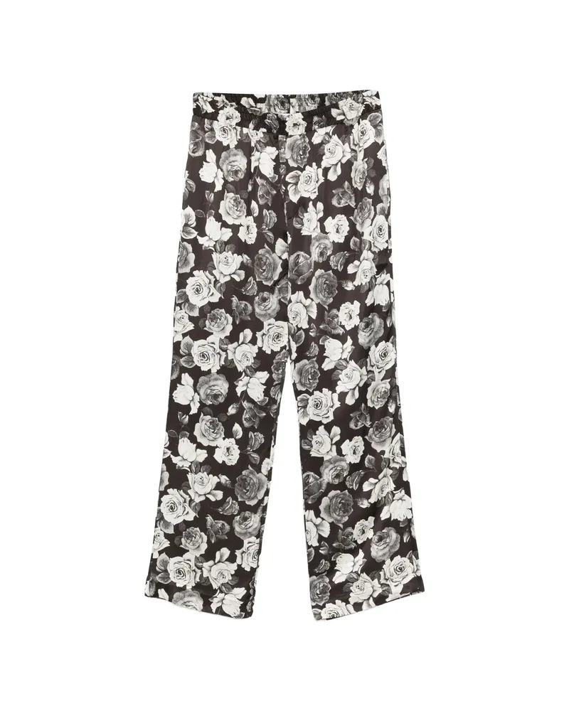 Ernest W. Baker Floral-print Trousers Black