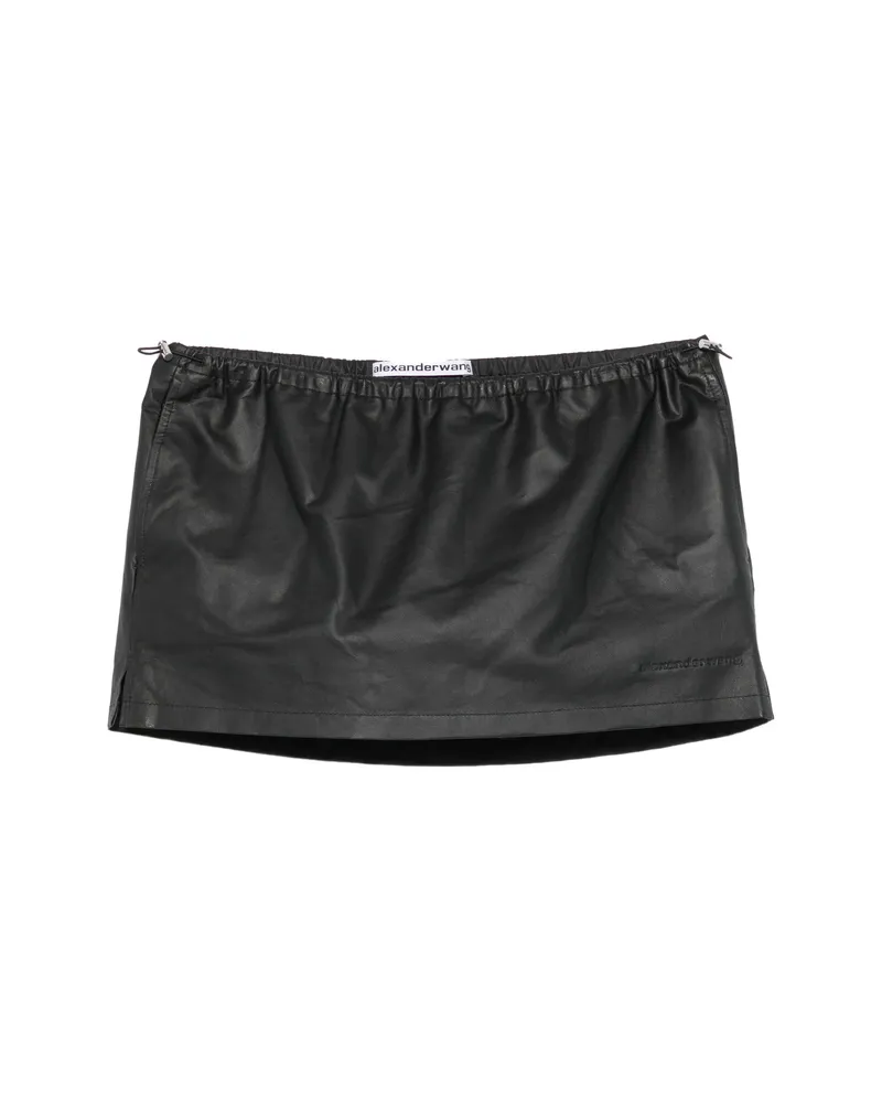 Alexander Wang Leather Mini Skort Black