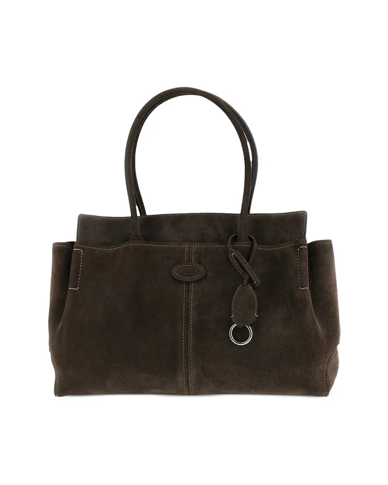 TOD'S Shopping Bag In Suede Medium Brown