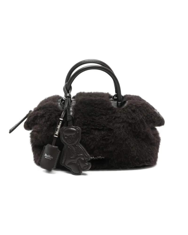 Max Mara MXATedholdalls1 Teddy-texture Bear-charm Tote Bag Brown