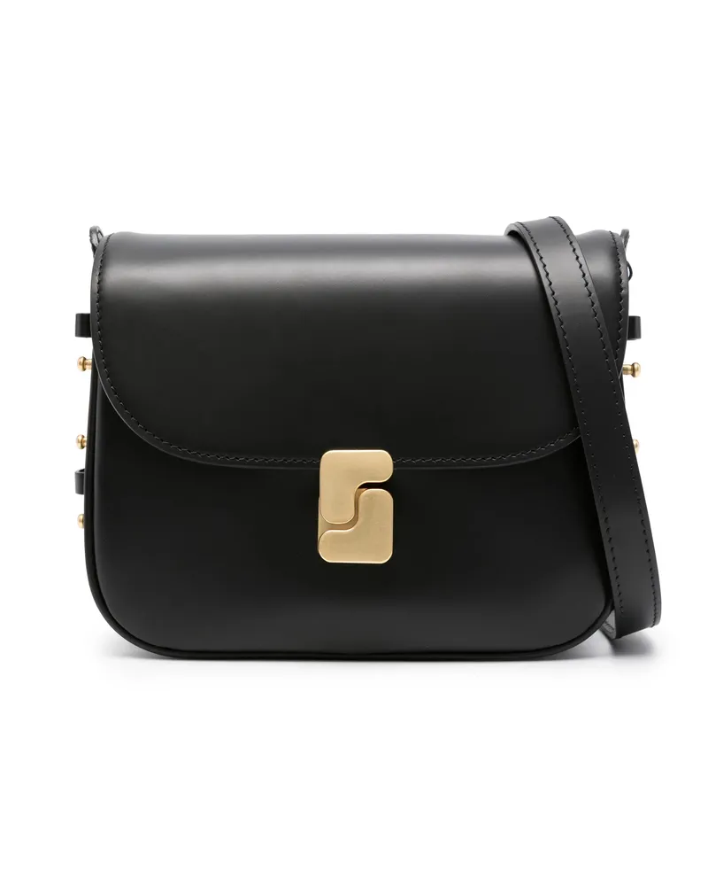Soeur Mini Bellissima Leather Crossbody Bag Black