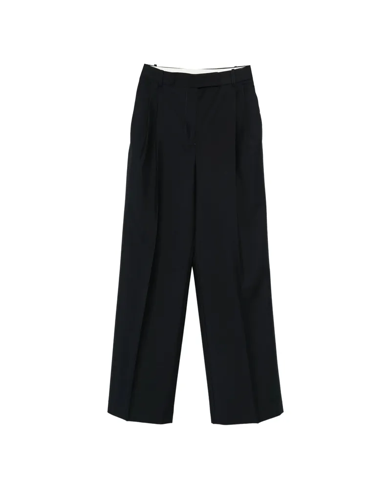 Róhe Pleated Trousers Blue
