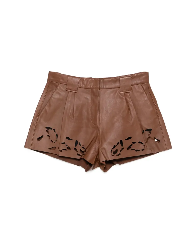 IRO Valvidia Cut-out-design Shorts Brown