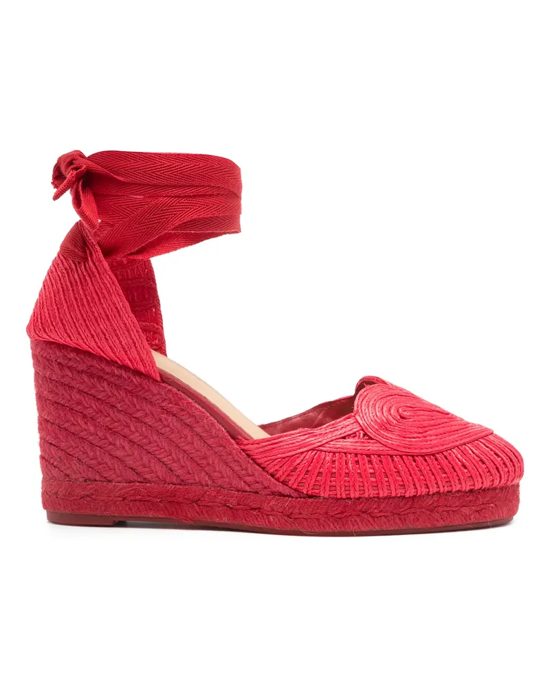 Castañer Cacia Woven Tie Espadrilles Red