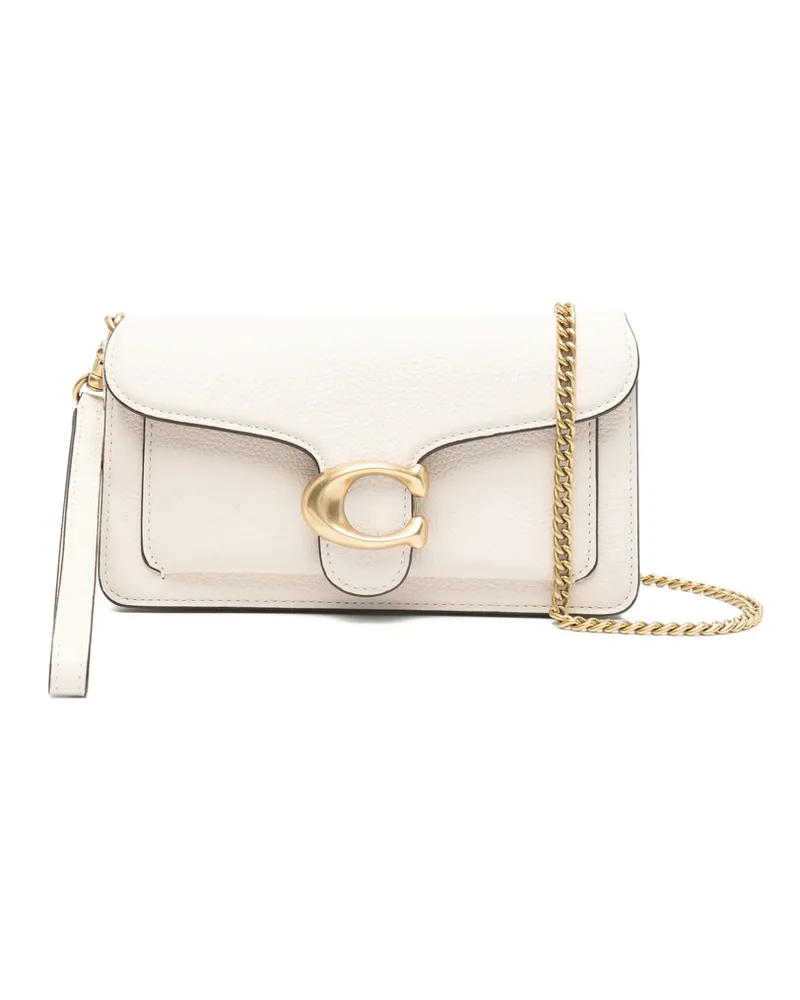 Coach Tabby C-plaque Detachable-chain Crossbody Bag White