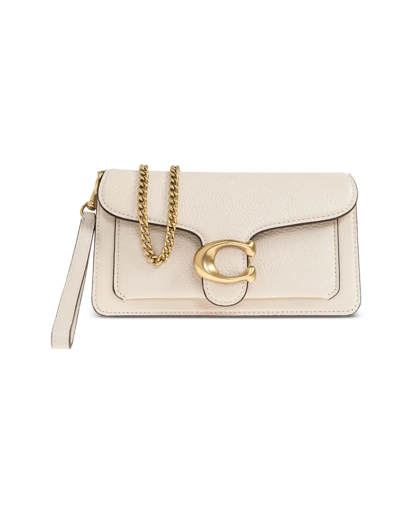 Coach Tabby C-plaque Detachable-chain Crossbody Bag White