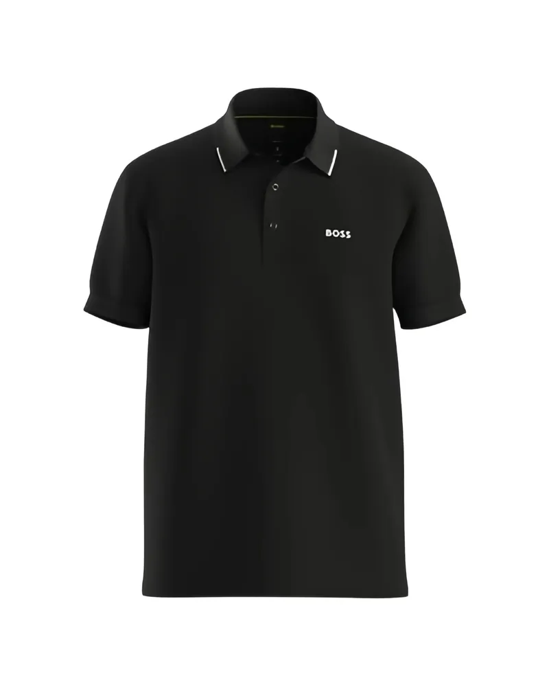 HUGO BOSS Paddy Cotton-piqué Polo Shirt Black