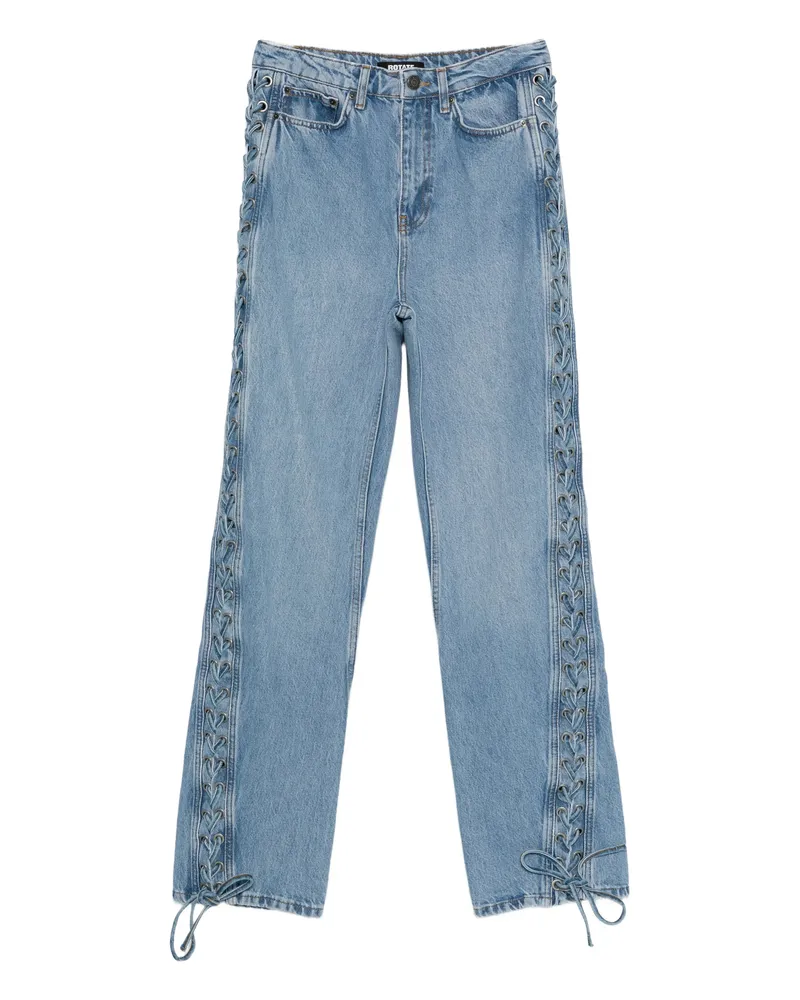 ROTATE Birger Christensen Lace-up Jeans Blue