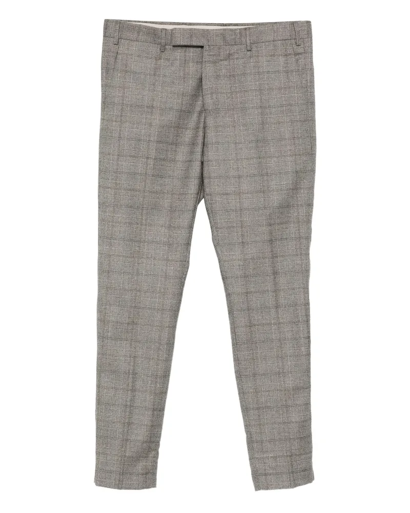 PT TORINO Checked-pattern Trousers Grey