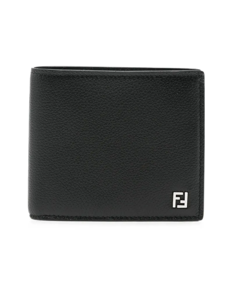 Fendi FF Logo Leather Bi-fold Wallet Black