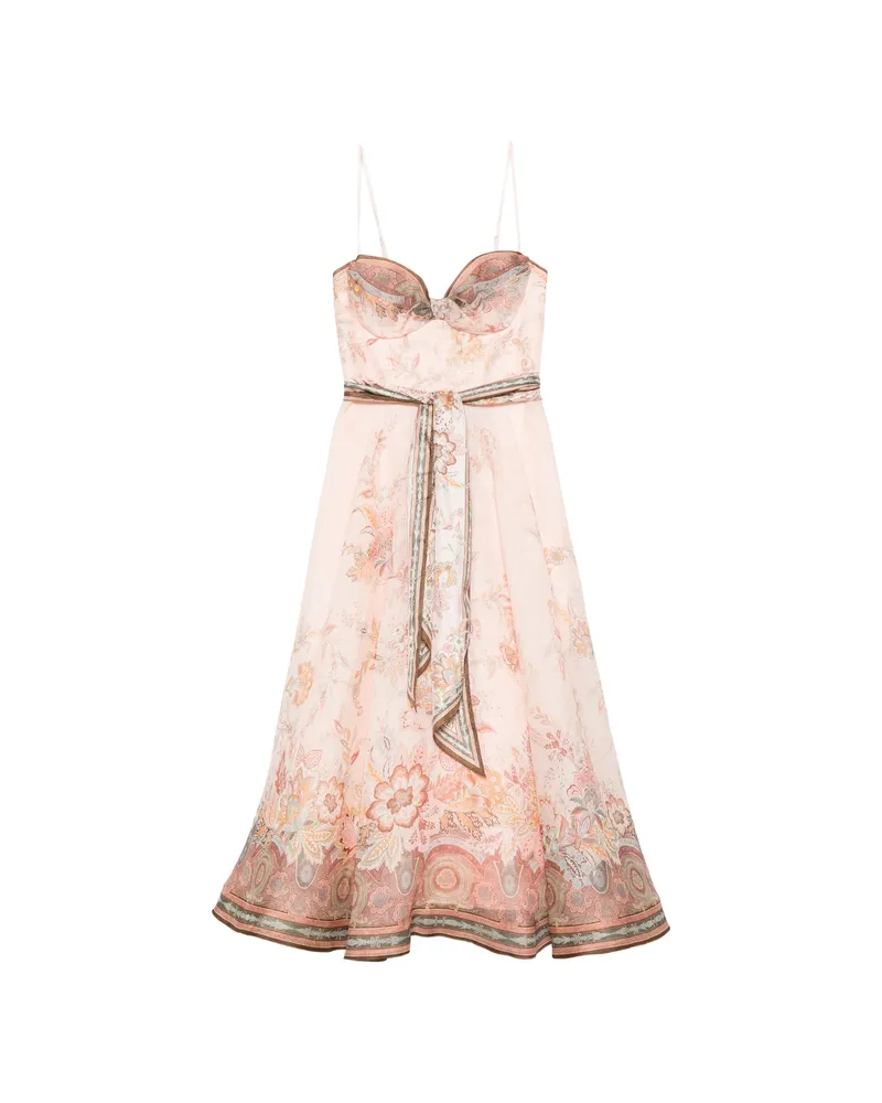 Zimmermann Paisley Tie Dress Pink