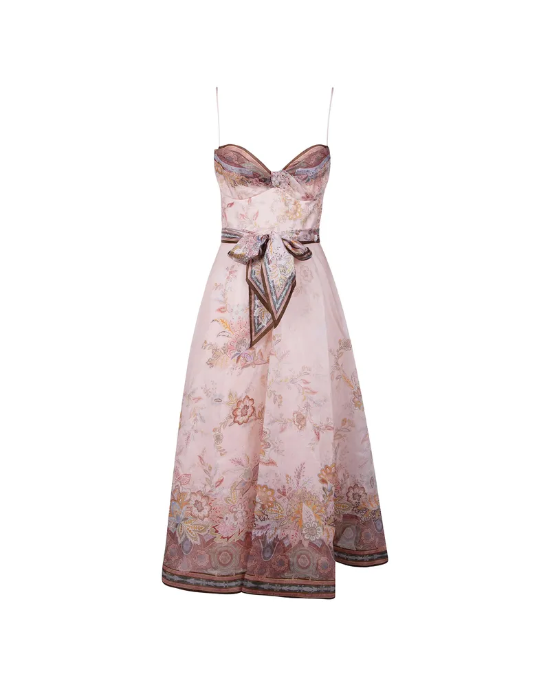 Zimmermann Paisley Tie Dress Pink