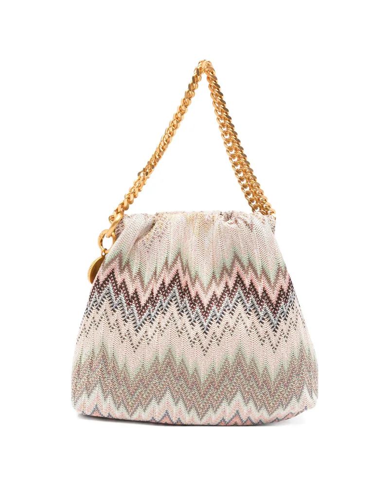 Missoni Zigzag-knit Chain-link Mini Bag Neutrals