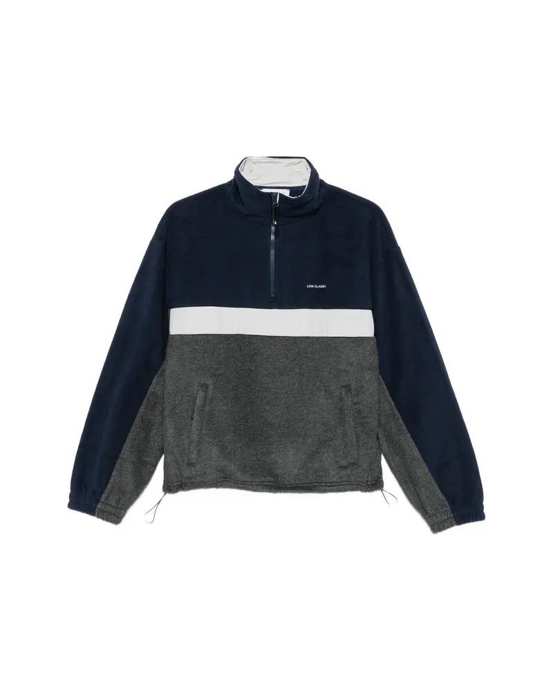LOW CLASSIC Colourblock Quarter-zip Sweater Blue