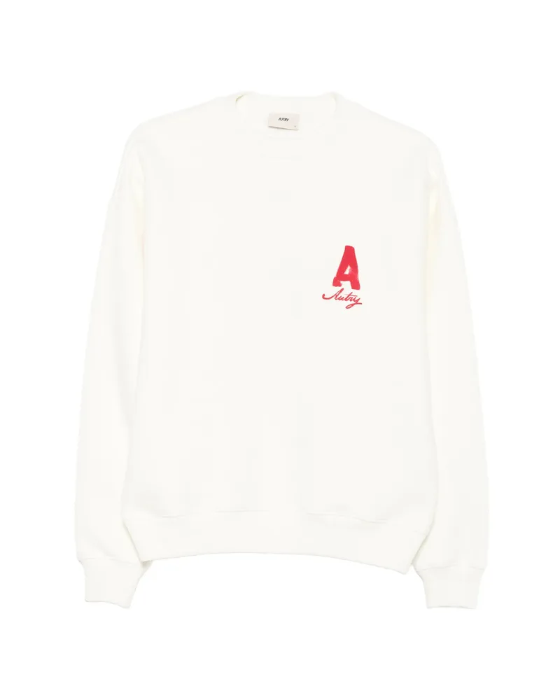 AUTRY Heritage Sweatshirt With Washed Effect Neutrals