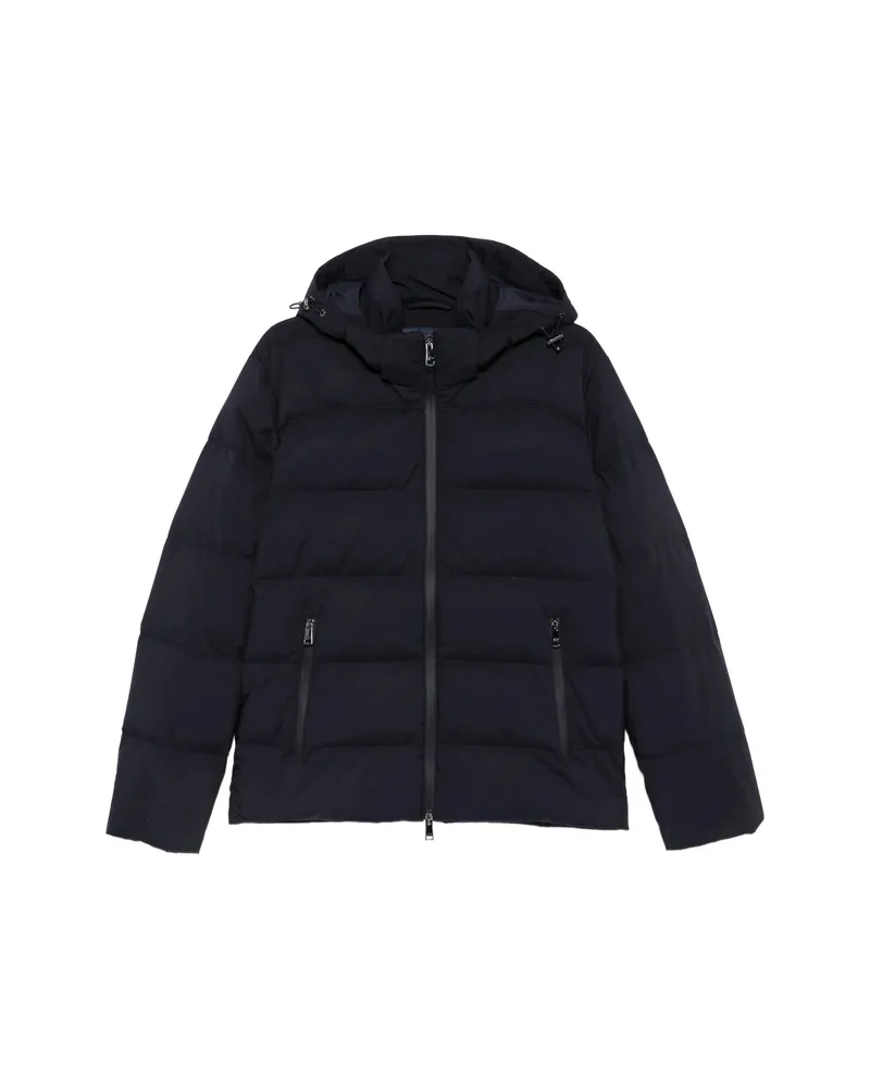 Paul & Shark Hooded Quilted Jacket Blue