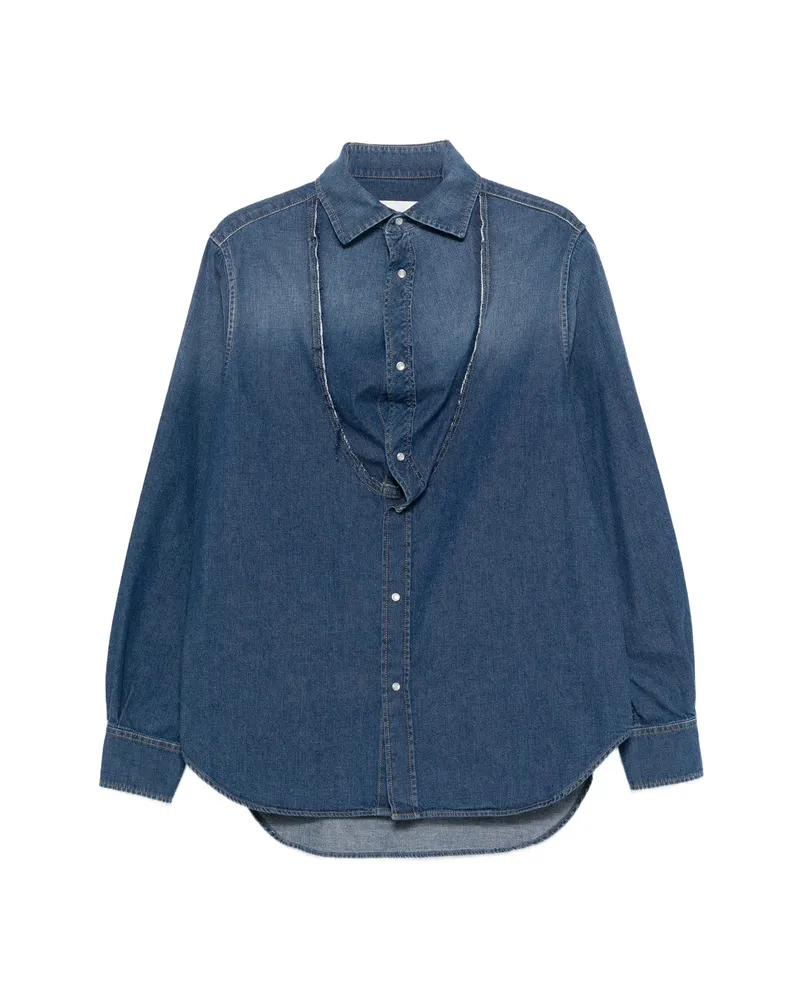 Maison Margiela Buttoned Long-sleeve Shirt Blue