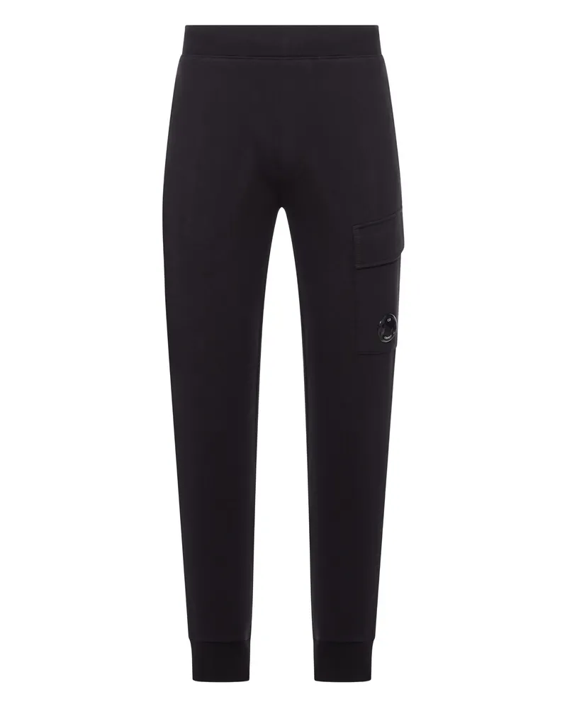 C.P. Company C. p. Company Diagonal Raised Fleece Cargo Lens Sweatpants Black