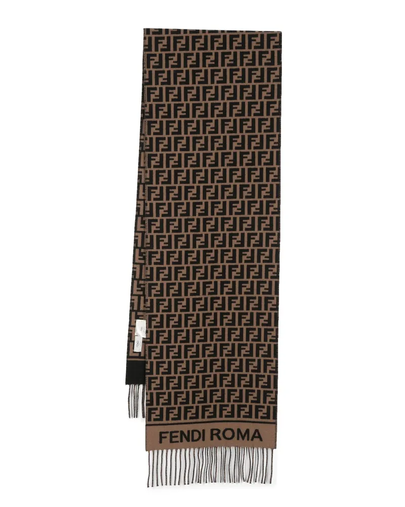 Fendi Jacquard FF-motif Scarf Black