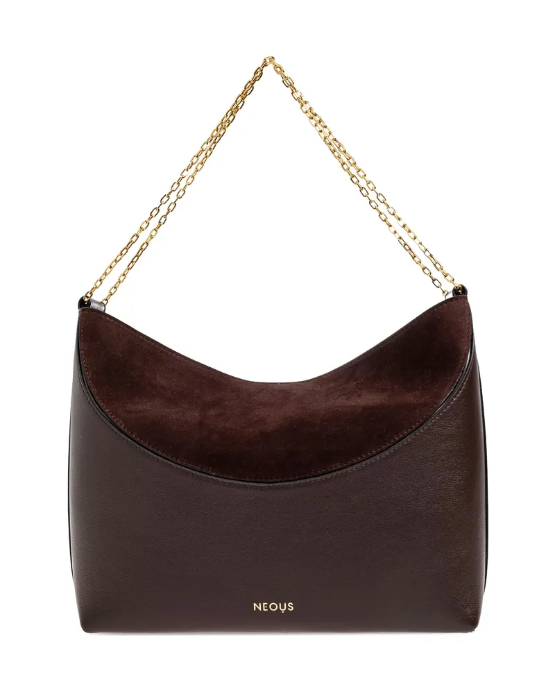 NEOUS Pavo Suede Chain-strap Tote Bag Brown