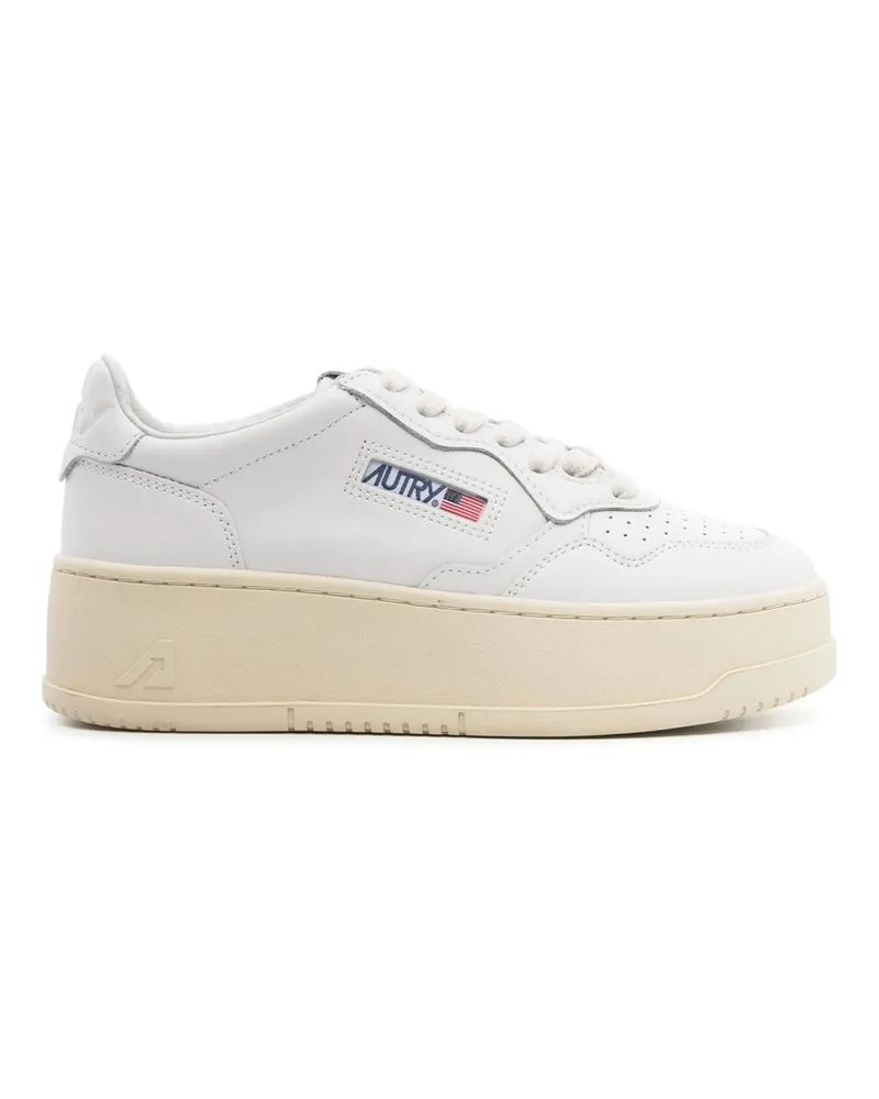 AUTRY Medalist Platform Leather Sneakers White