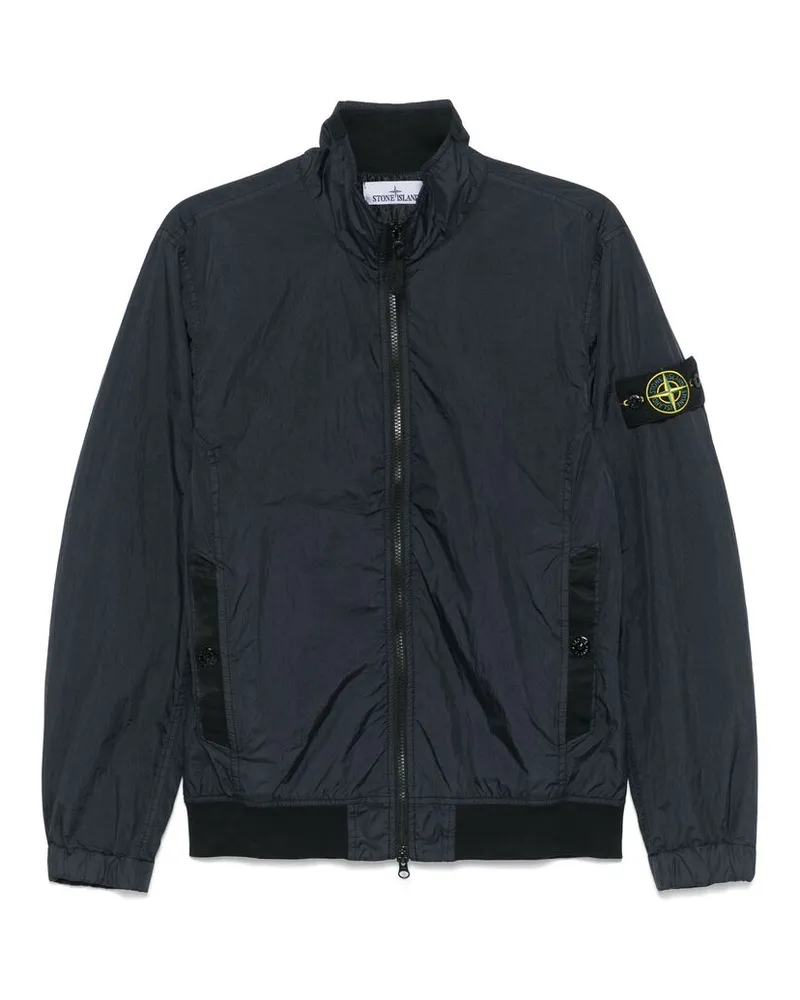 Stone Island Compass-motif Bomber Jacket Blue