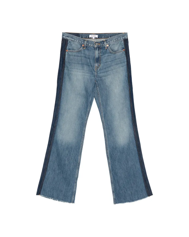RE/DONE Frayed-hem Jeans Blue