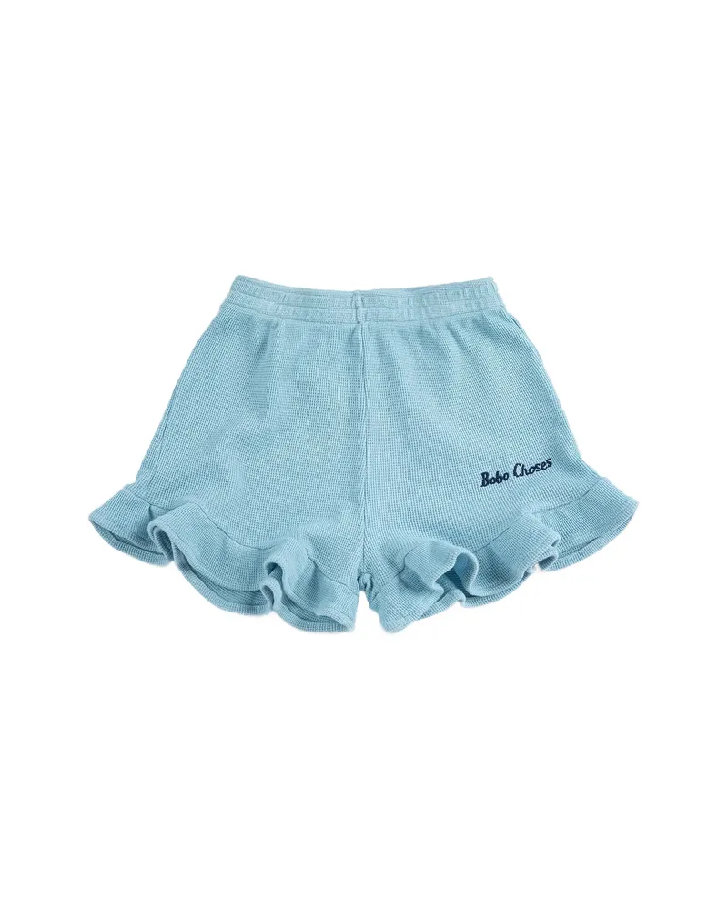 BOBO CHOSES Elasticated Ruffled Shorts Blue