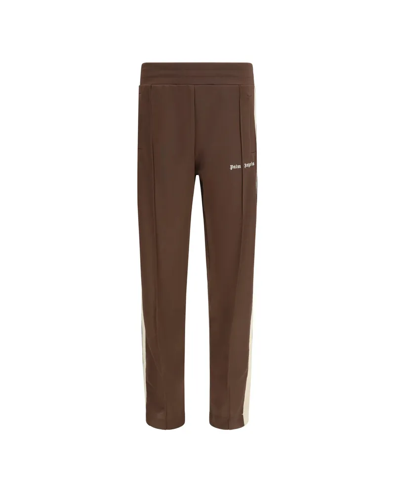 Palm Angels Logo-print Side-stripe Track Pants Brown