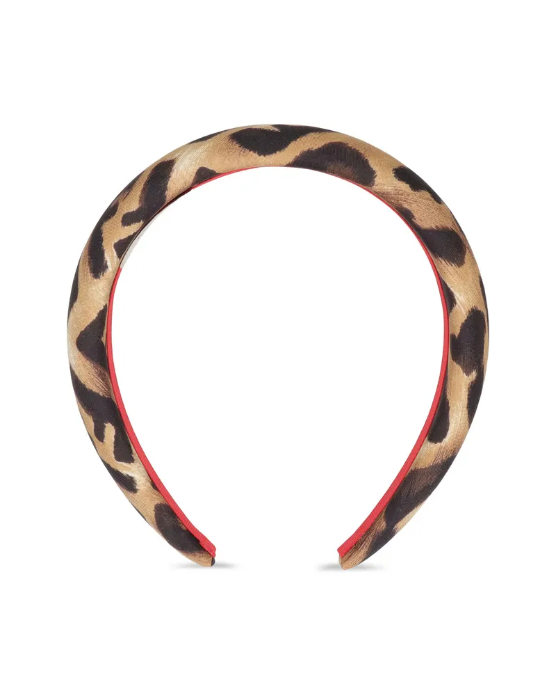 Fendi Fendi Leo Animalier-print Headband Brown