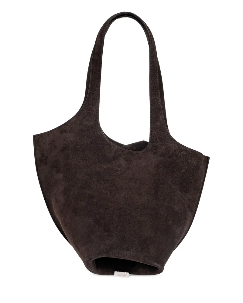 ATTICO Medium La Scoop Shoulder Bag Brown