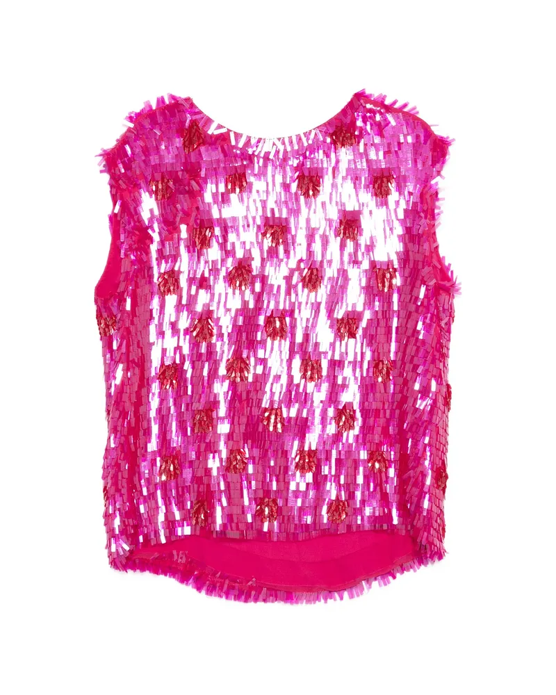 Dries van Noten Embellished Top Pink