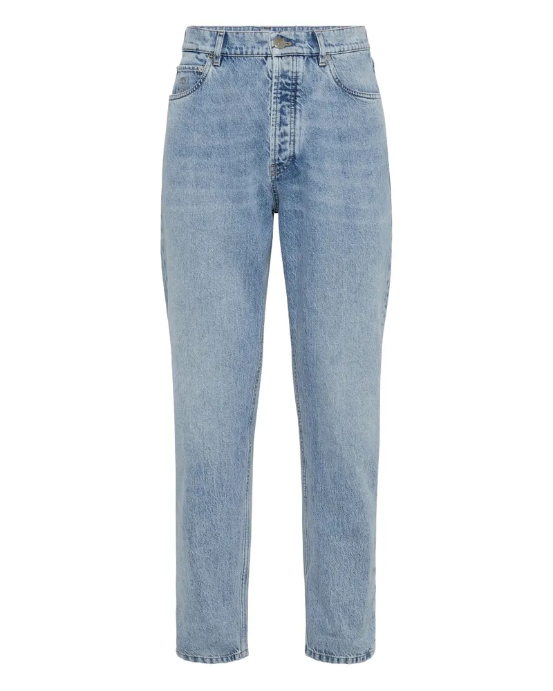 Brunello Cucinelli Logo-patch Jeans Blue