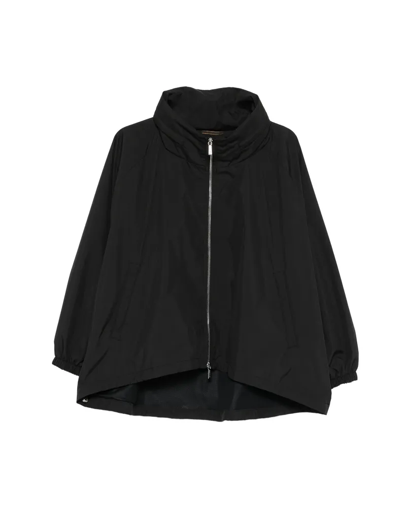MOORER Lehua Funnel-neck Zip Jacket Black