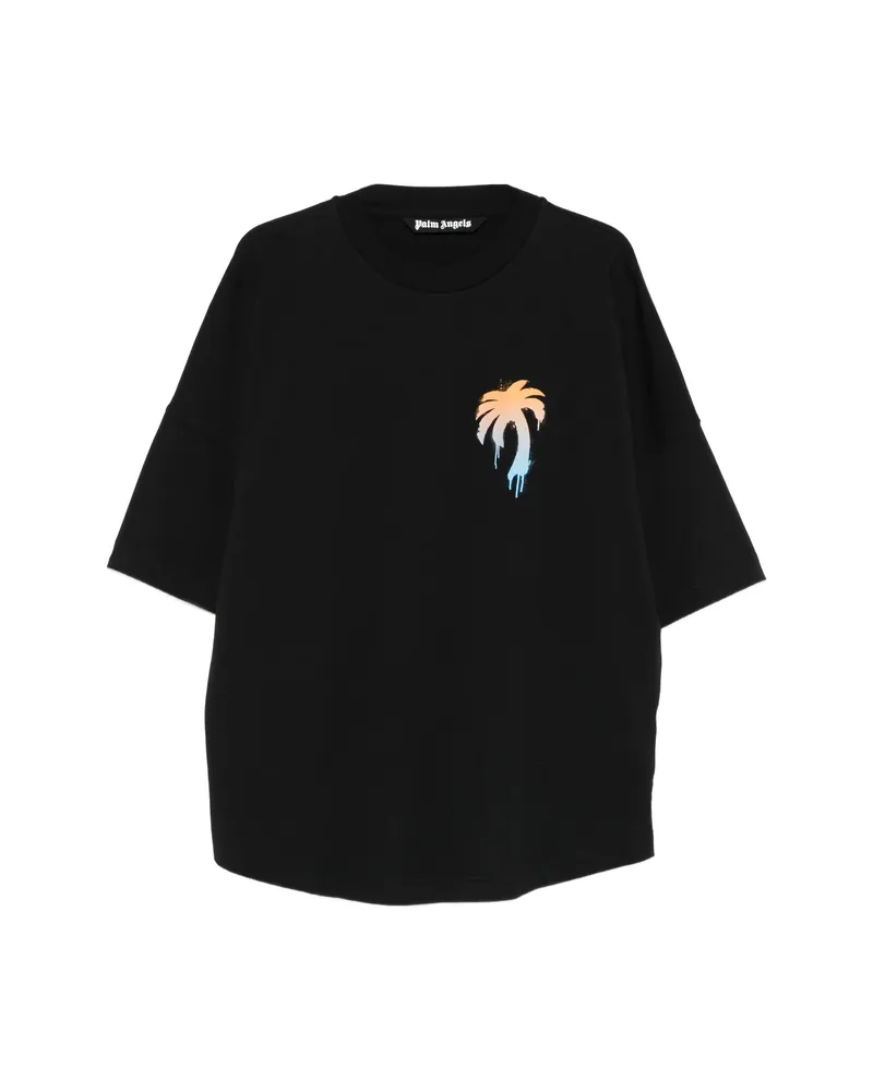 Palm Angels Palm Tree-print T-shirt Black
