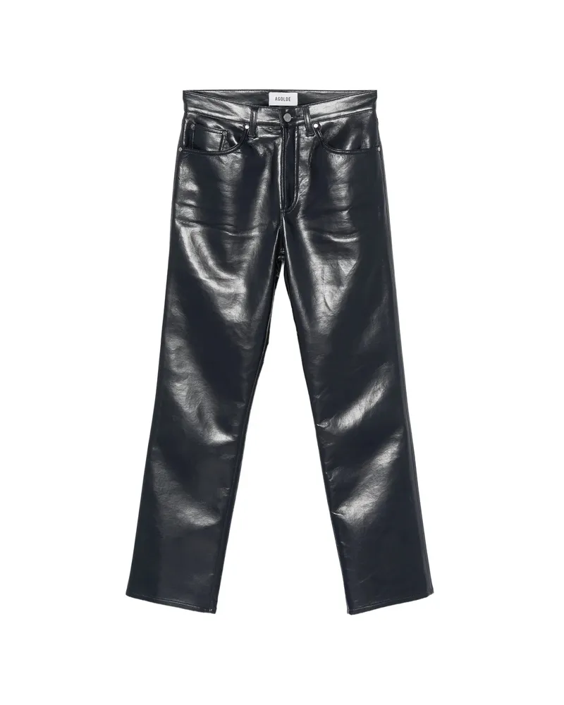 AGOLDE Lana Straight-leg Trousers Blue