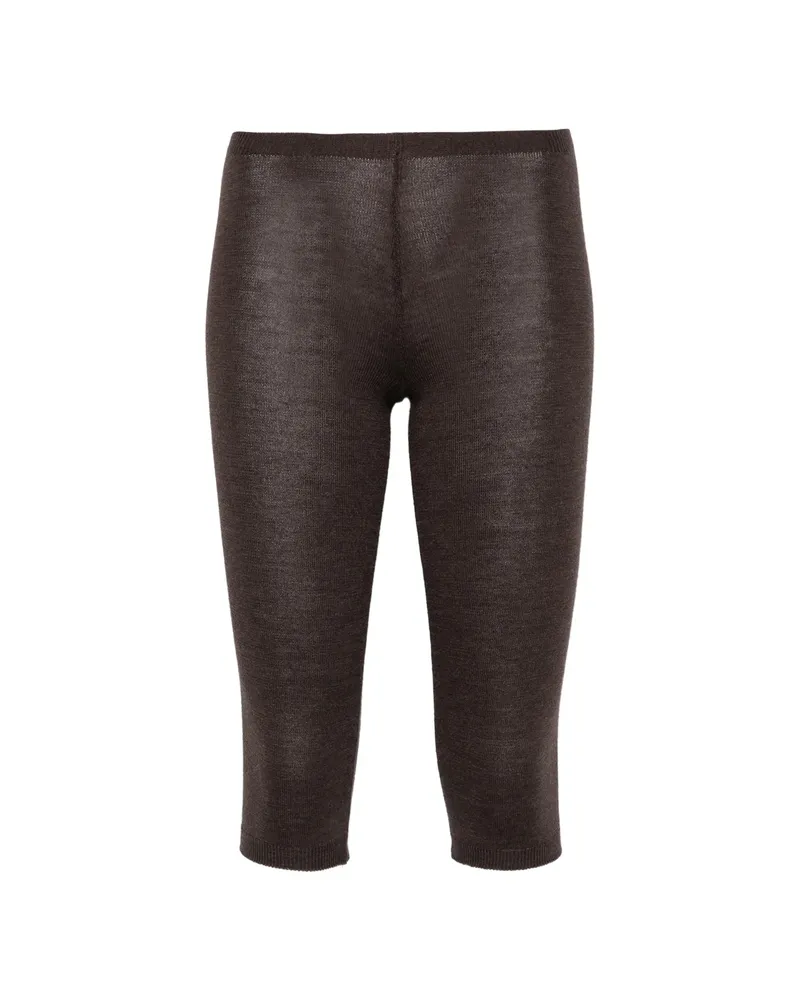 Paloma Wool Fine-knit Cropped Shorts Brown