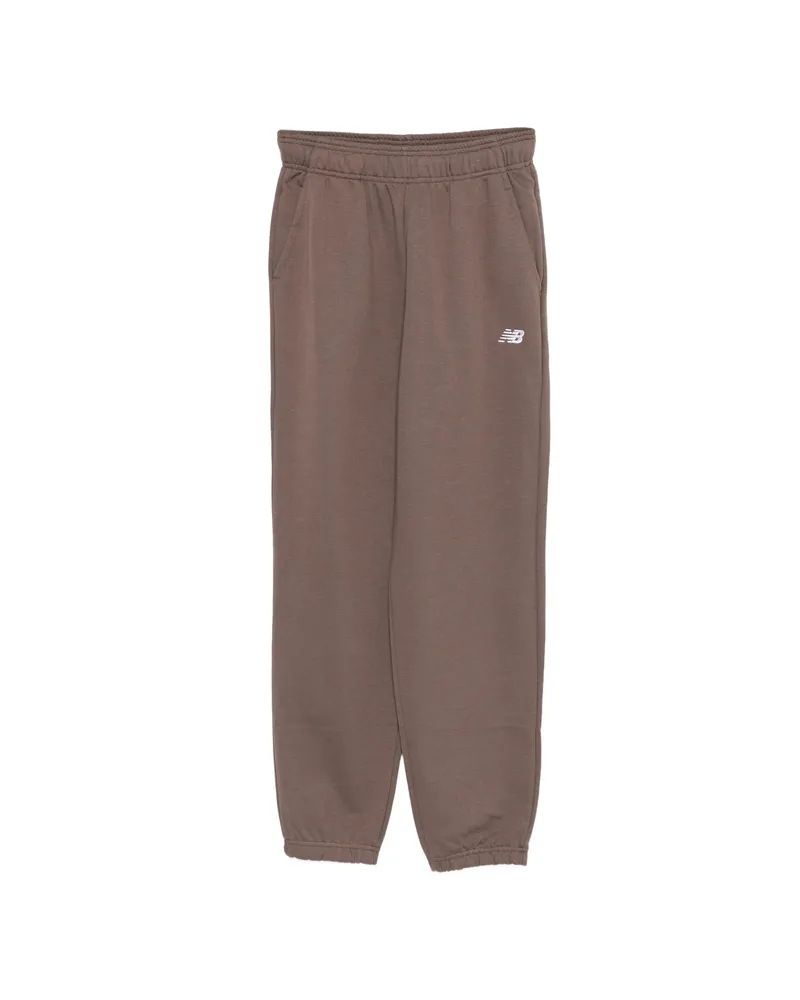 New Balance Logo-embroidererd Track Pants Brown