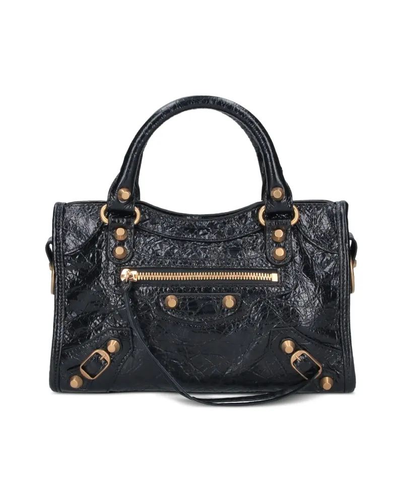Balenciaga Stud-embellished Mini Bag Black