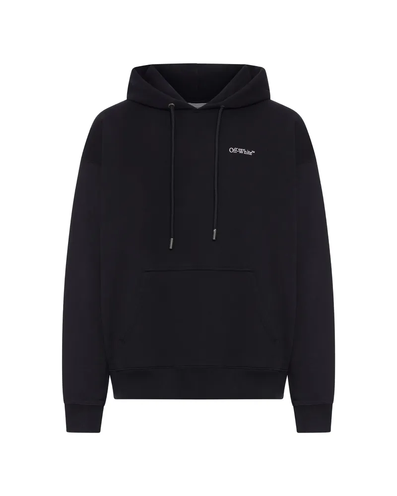 OFF-WHITE Drawstring Hooded Sweatshirt Black