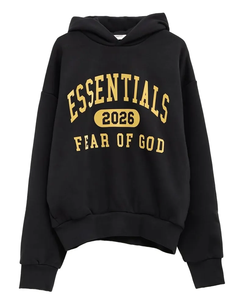 Fear of God Logo-print Hoodie Black