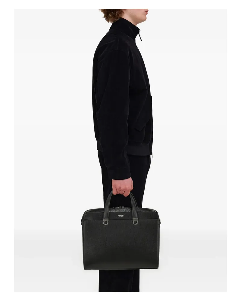 Ferragamo Gancini Briefcase Black