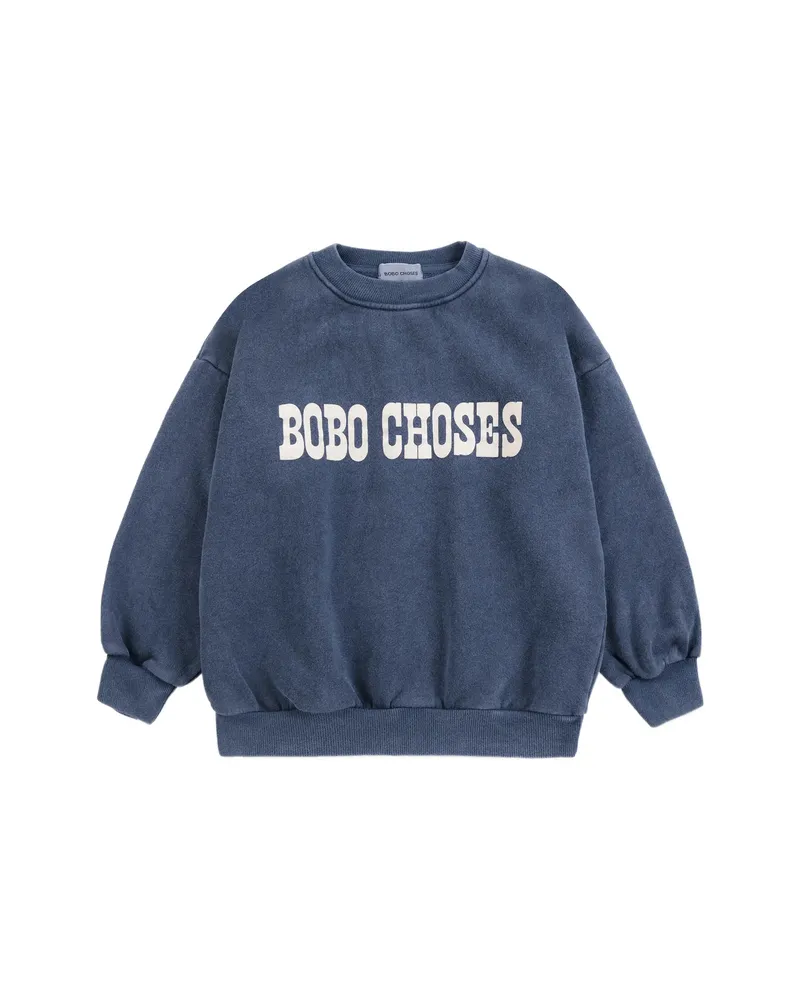 BOBO CHOSES Bobo Choses Pop Logo-print Sweatshirt Blue