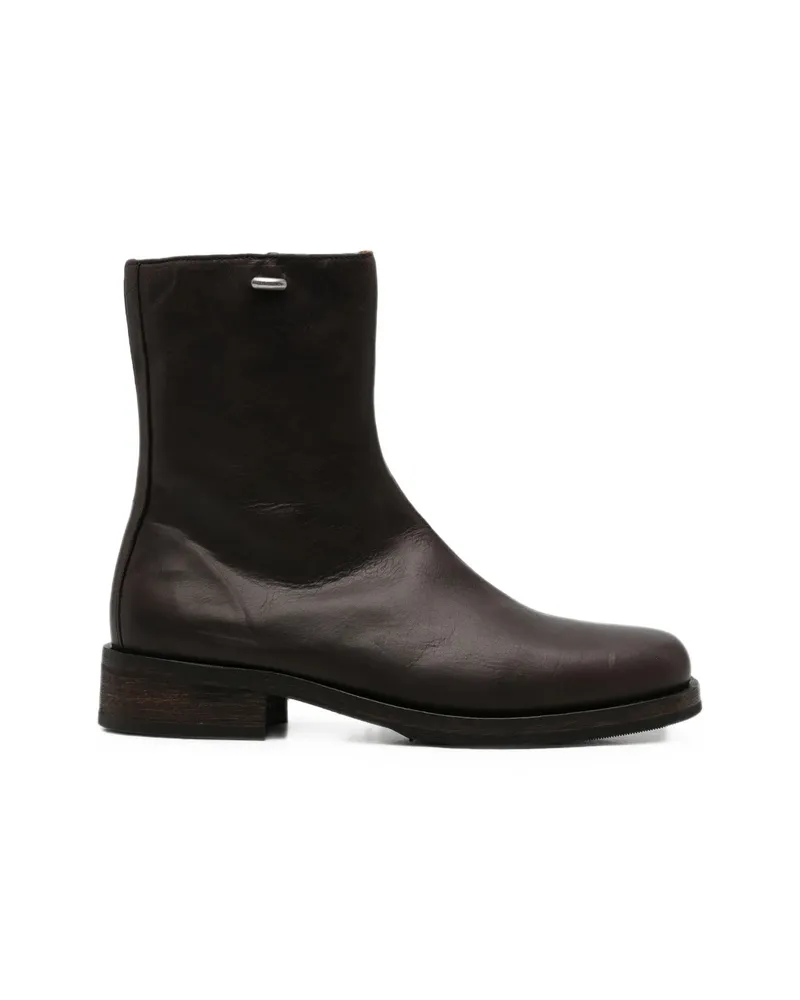Our Legacy Camion Waxed Leather Boots Brown
