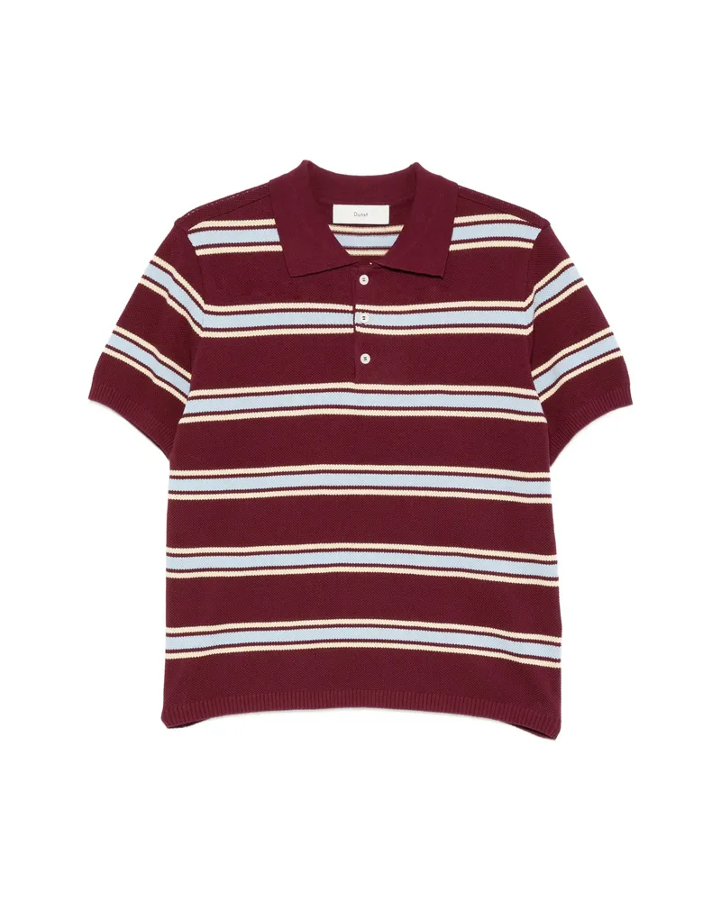 Dunst Striped Polo Shirt Red