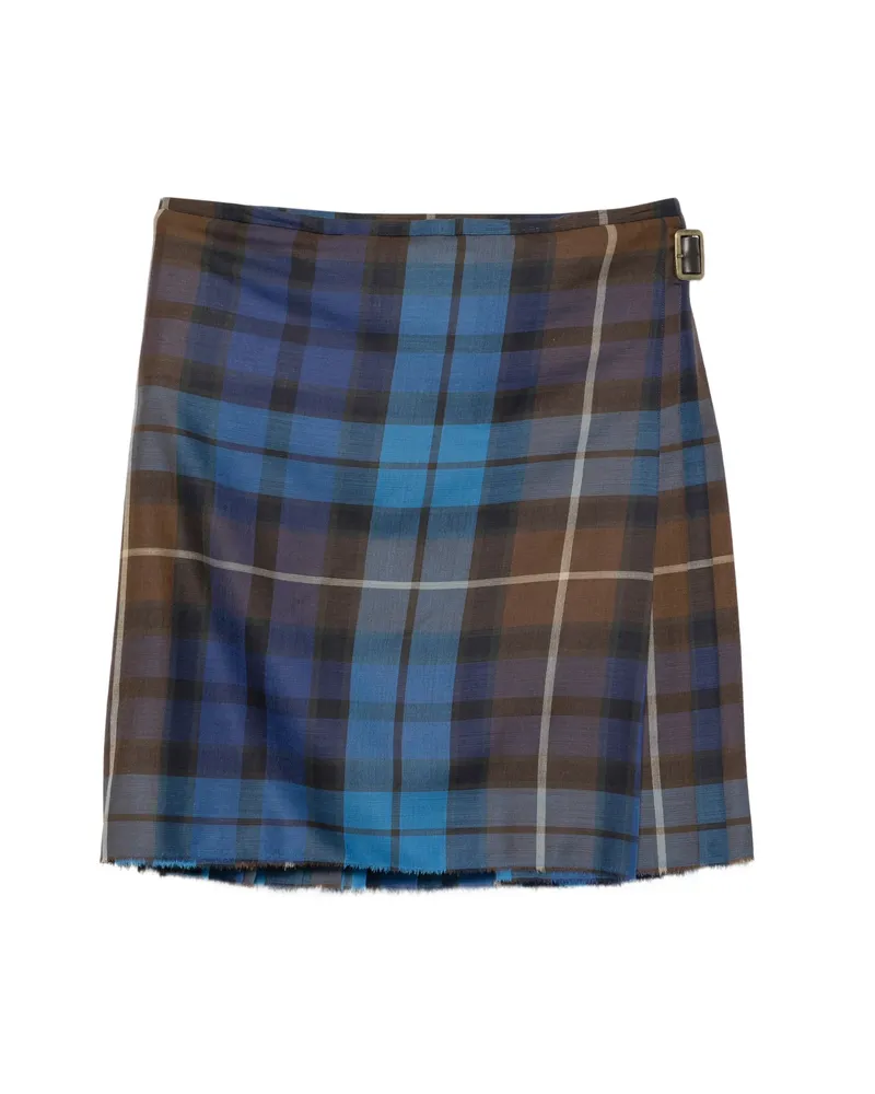 Vivienne Westwood Tartan-check Pleated Midi Skirt Blue