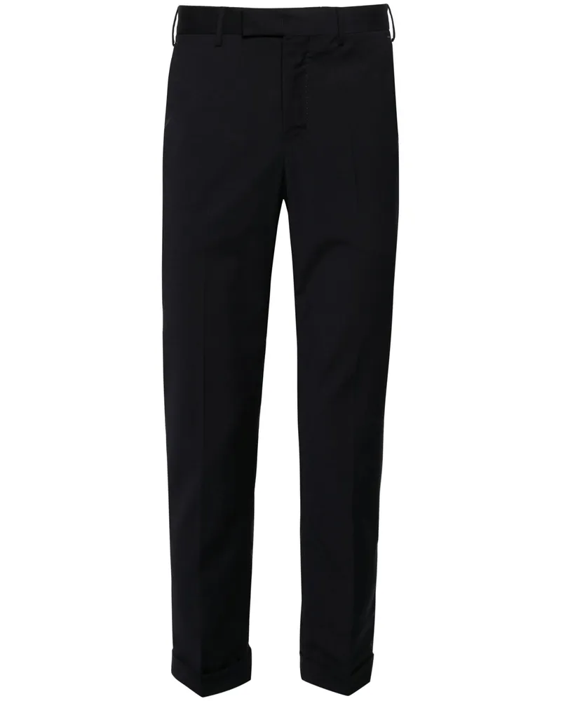 PT TORINO Travel Mid-rise Tapered Trousers Blue
